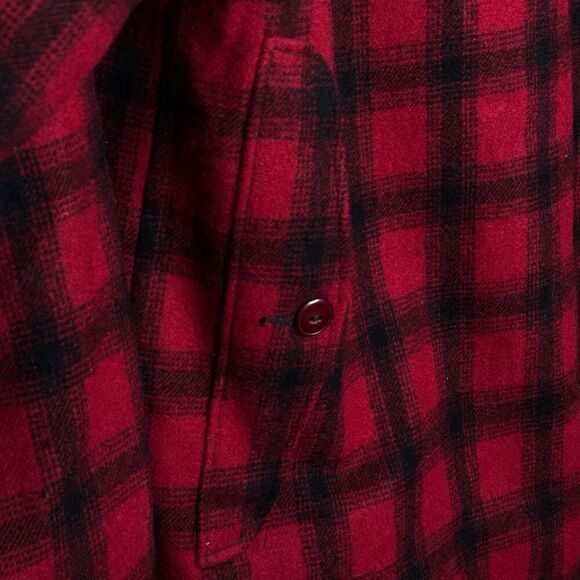 Vintage 80s Woolrich Men Size 36 Buffalo Plaid Wool Bird Hunting Jacket Mackinaw - Picture 4 of 6